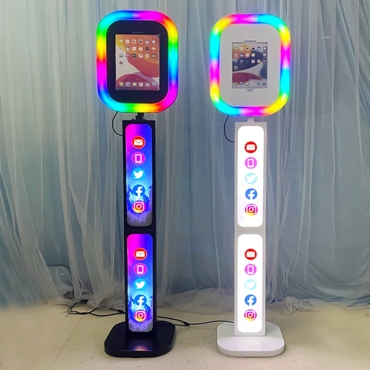 Multiple Colors Ipad Photo Booth Shell Ipad Selfie Photo Booth With Machine Custom Screen Rotating Adjustable For Model Room