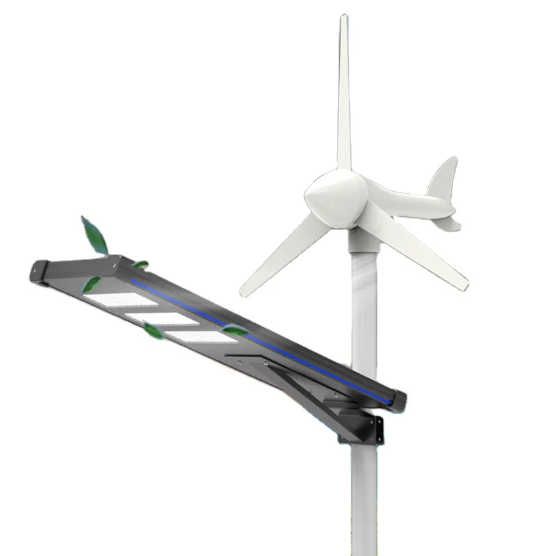 Wind Turbine Farm Desert Park Wind and Solar Hybrid Powerpower Led Light 1KW 2KW 3KW 4KW 5KW Lithium Iron Phosphate 75 80 IP65