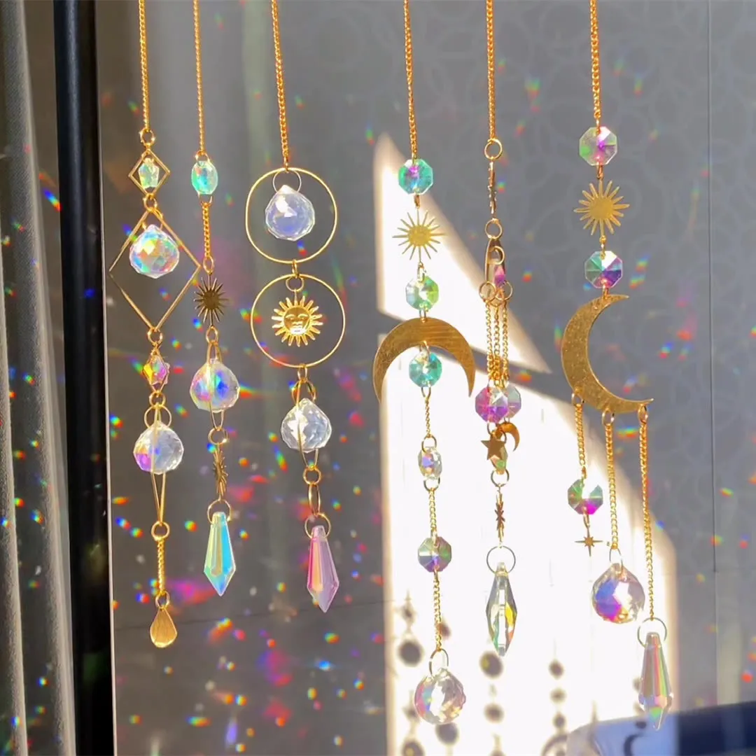 Wholesale high quartz k9 crystal sun catcher crystal sun catchers hanging suncatche for decoration