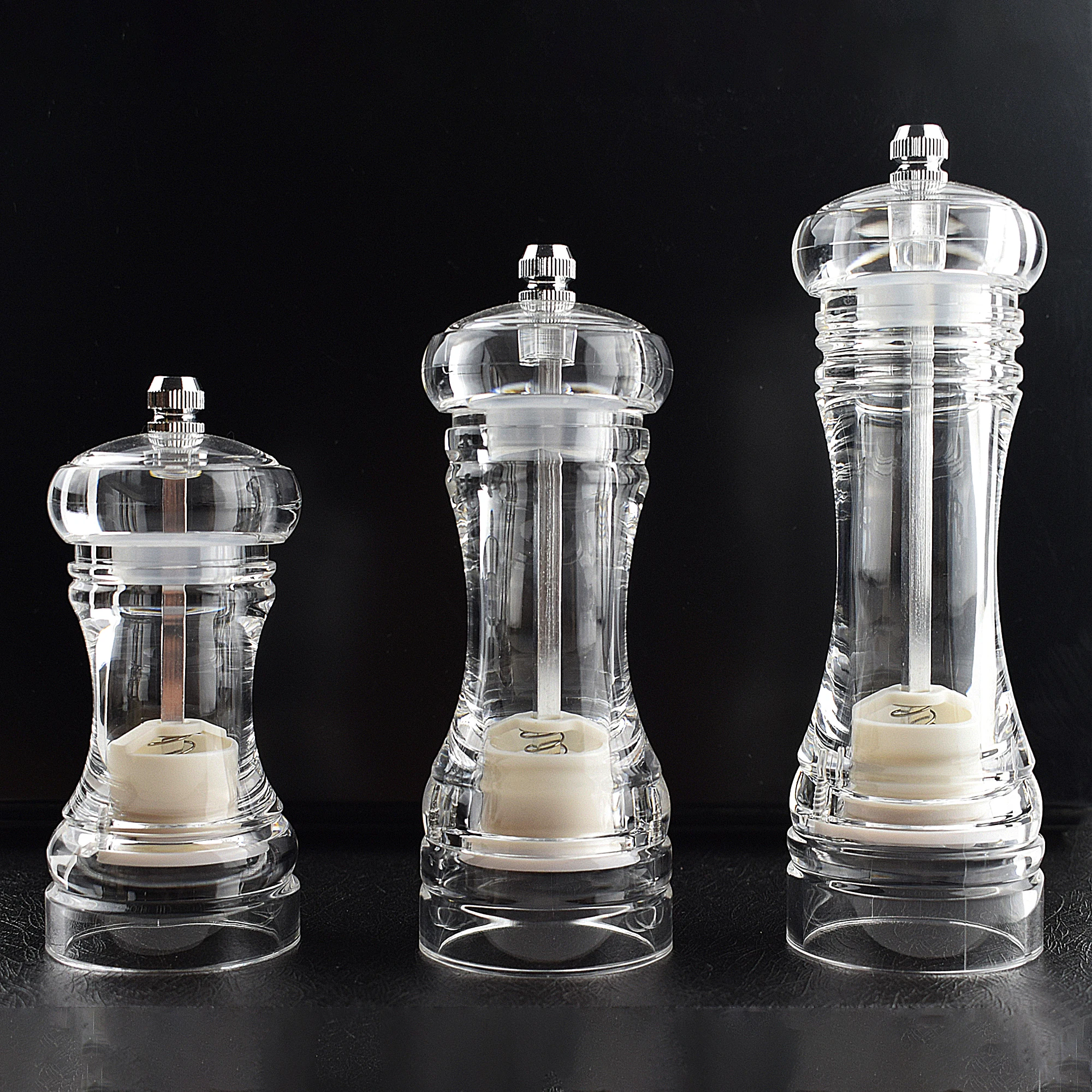 amazon high quality kitchen accessories tools gadgets kitchenware transparent  acrylic salt and pepper mill mills
