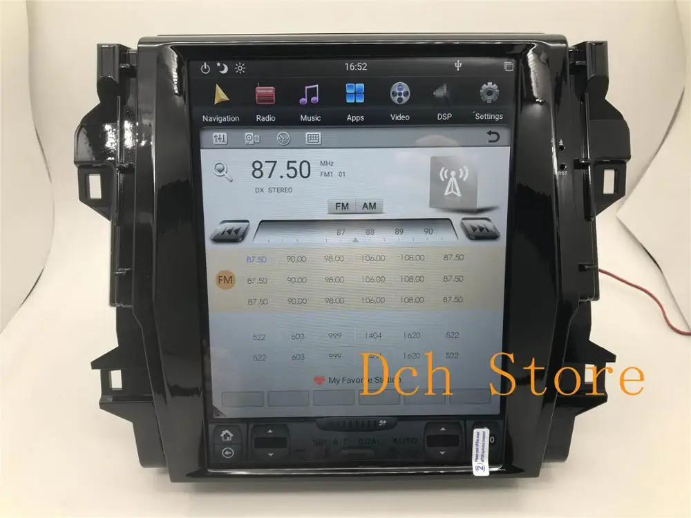 12.1 inch Vertical tesla style Android 9.0 Car DVD player GPS for Fortuner 2016- 2019 PX6 CARPLAY RADIO IPS STEREO NAVIGATION
