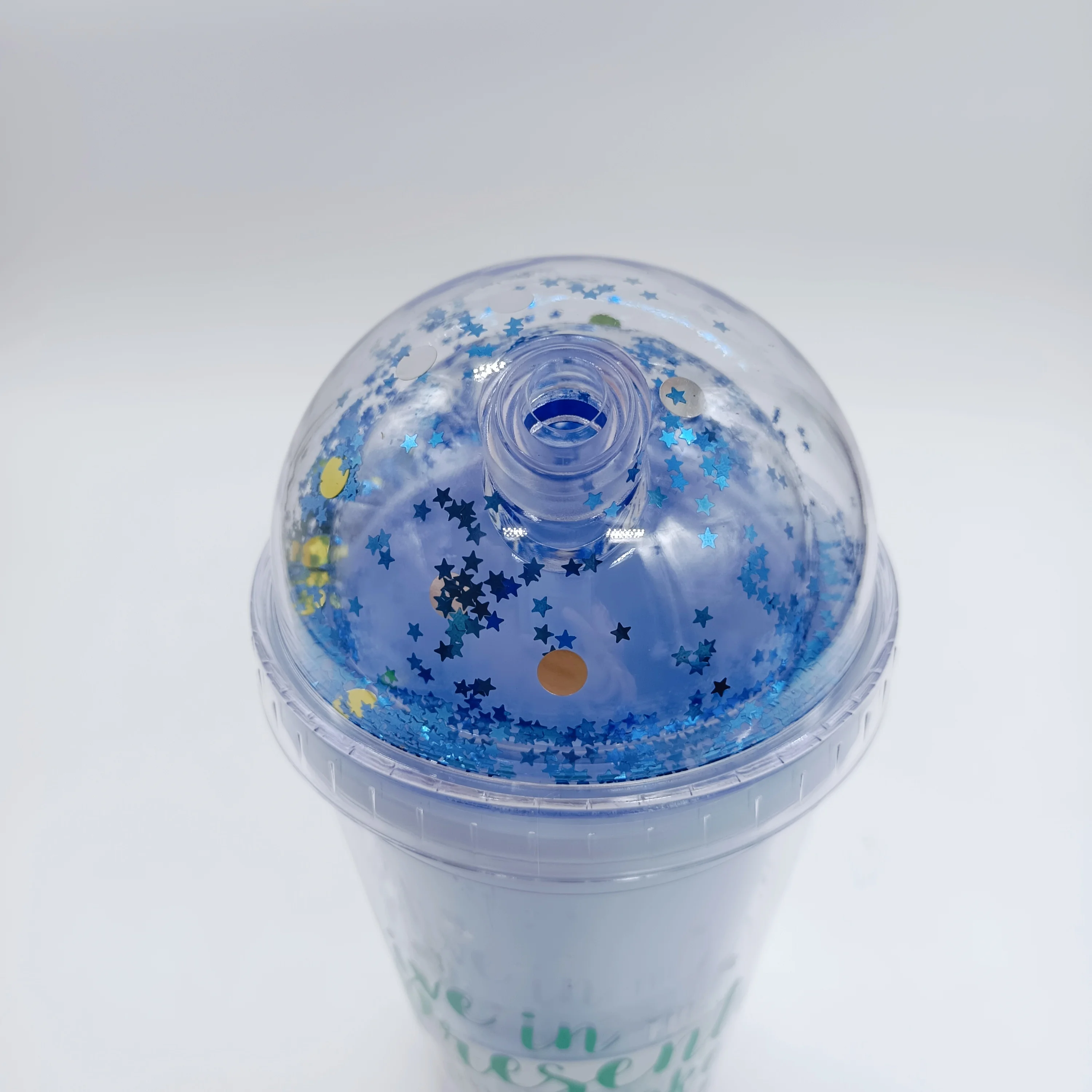 350ml 450 ml 650ml Cute Mickey Minnie Mouse Ear Bow Drinking Cup Double Wall Plastic Tumblers With Straw