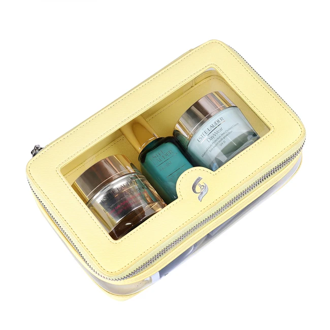 Clear Window Hard Case bag High Quality Makeup bag set Transparent Cosmetic Bag