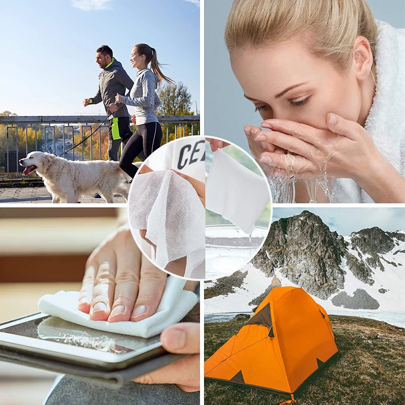 Compressed Face Towels Plant Fiber Thicker Soft facial cleansing camping outdoor travel hands wipe Compressed towel tablets