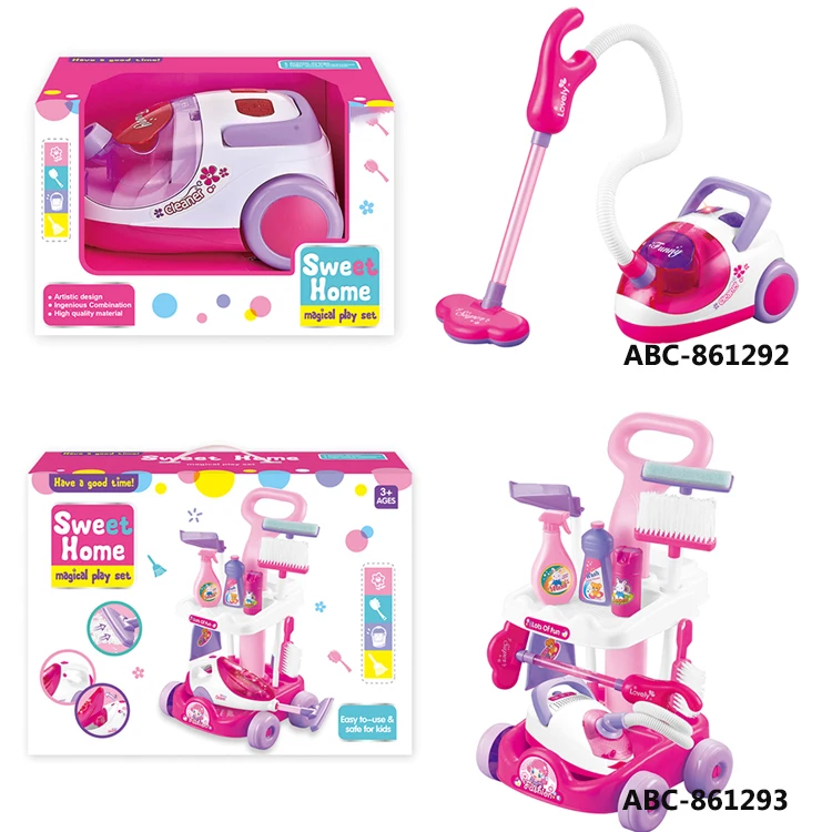 Lucky Toys Pretend Cleaning Toys With Toy Vacuum Cleaner Interactive Fun Housekeeping Supplies Kit Cleaning Tool