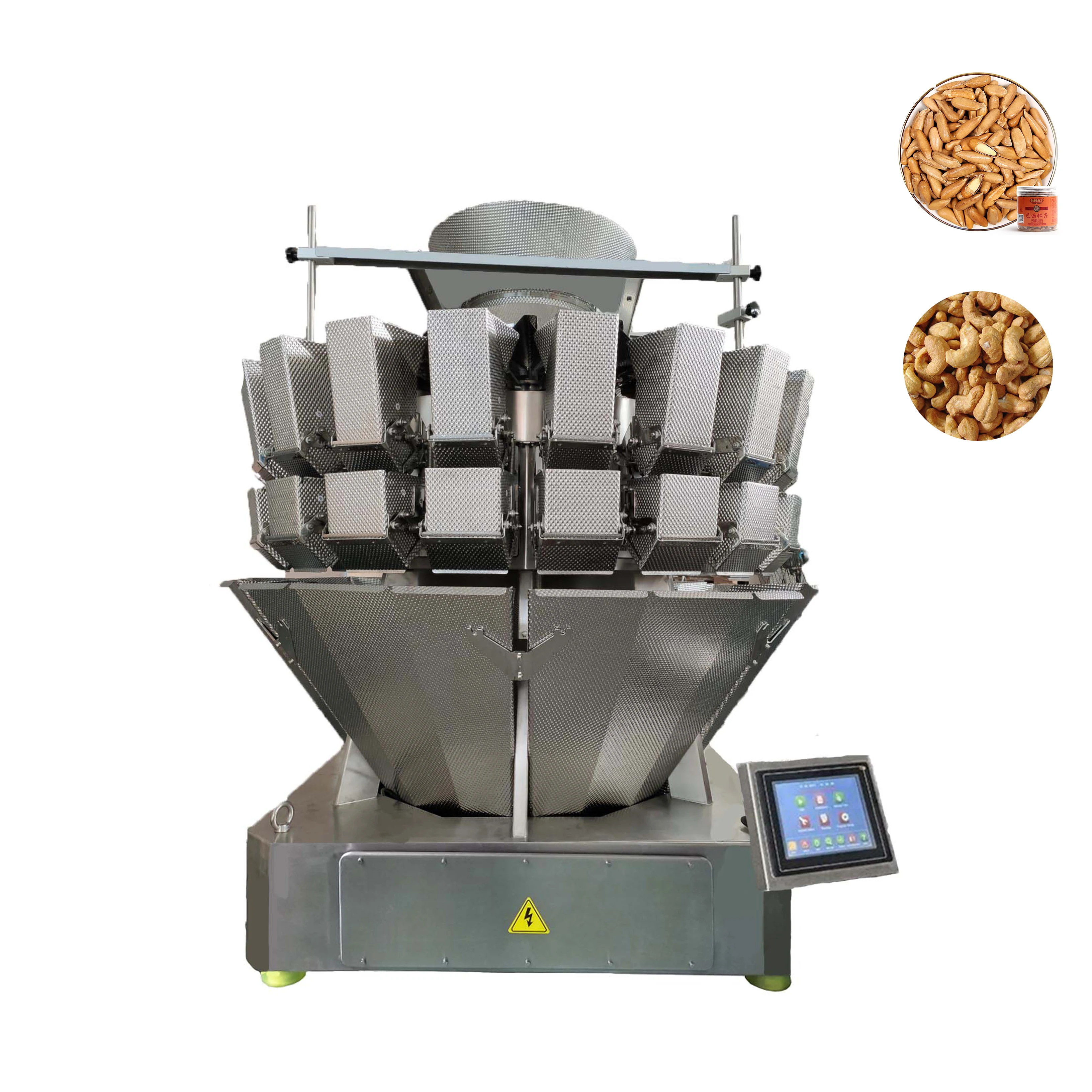High speed flow wrapping machine for candy multihead weigher with horizontal packaging machine