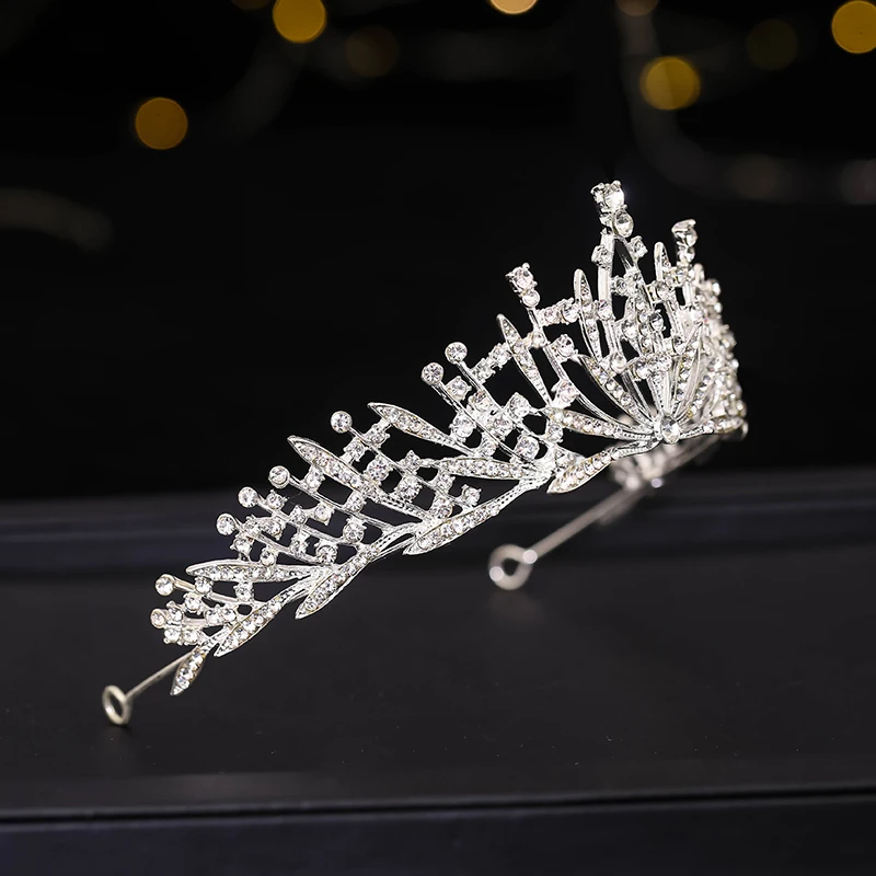 Тиара-Корона женская с кристаллами, свадебная диадема для свадьбы, конкурса невесты, диадема и короны, Ювелирное Украшение для волос, аксессуары