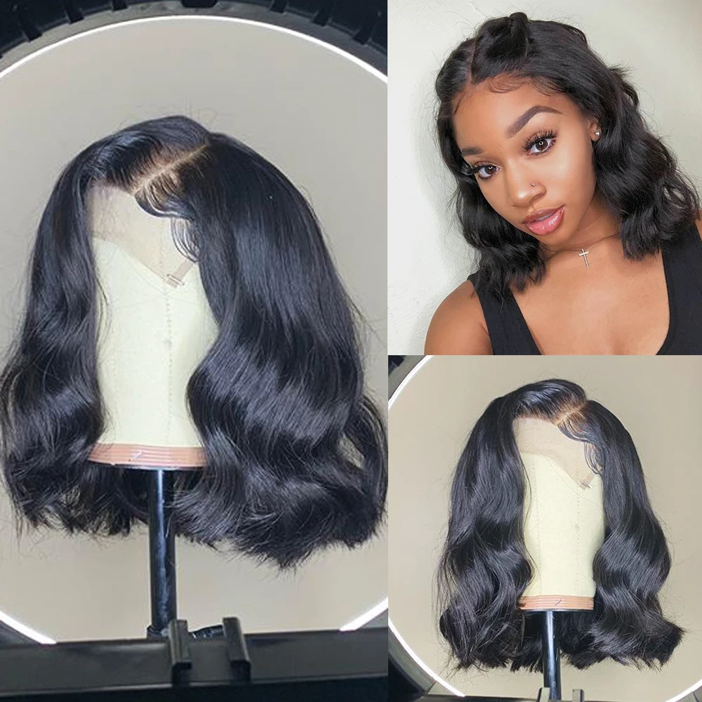 XBL braided short wig full lace wigs for black women, 4x4 closure virgin Brazilian braided hair bob lace front wigs vendor
