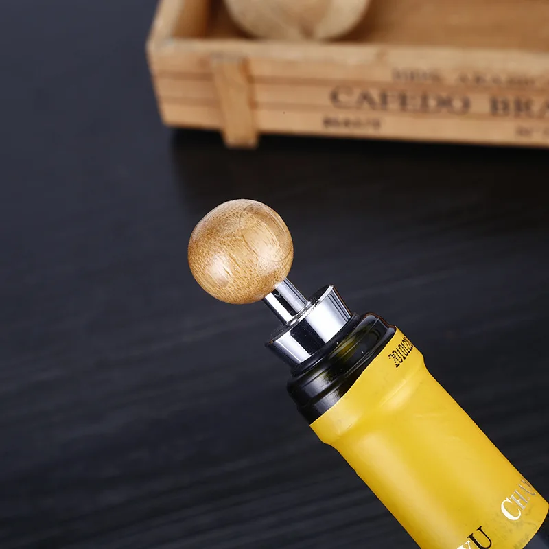 4Pcs wine accessories bottle opener corkscrew kit with bamboo box set