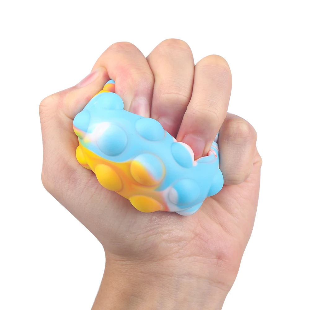 Silicone Popper Push Pops Bubble Ball Anxiety Relief Sensory Squishy Squeeze Stress Ball Fidget Toy For Kids and Adults