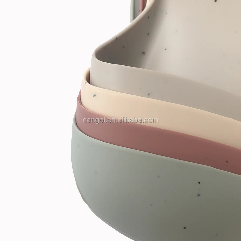 
Waterproof Silicone Baby Speckled Bib with Food Catcher BPA FREE FOODGRADE Silicone Bibs infants Babe Bibs 