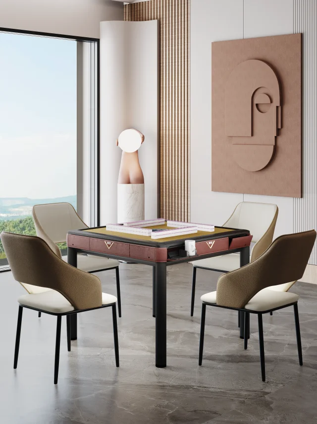 Aolong fully automatic mahjong machine, dining table dual-purpose intelligent home four mouth mahjong machine