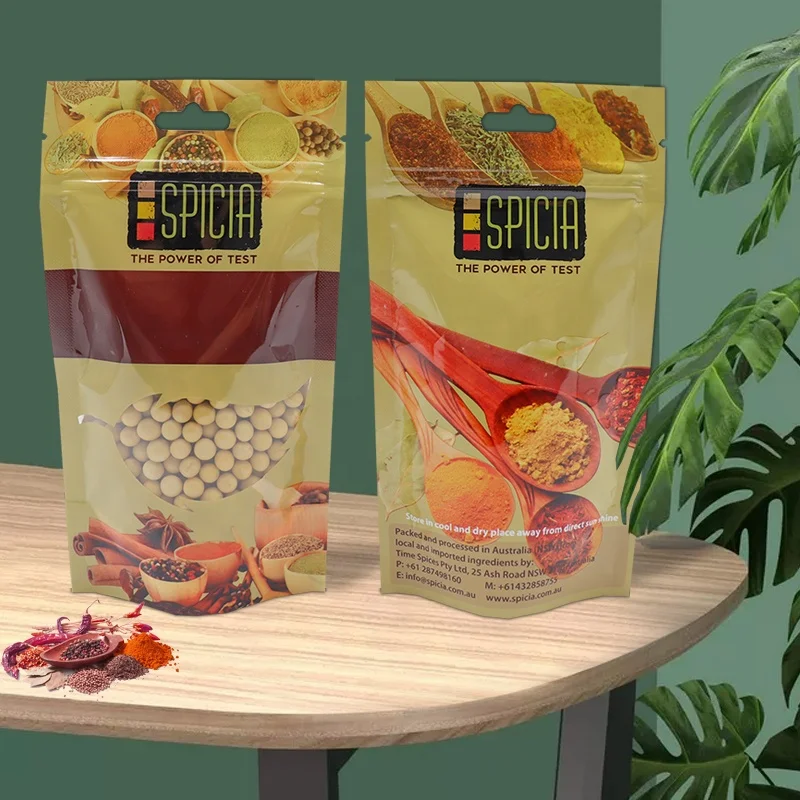 Custom Laminated Material Plastic Pouch Spicy Spices Packing Condiments Seasoning Spice Packaging Bag
