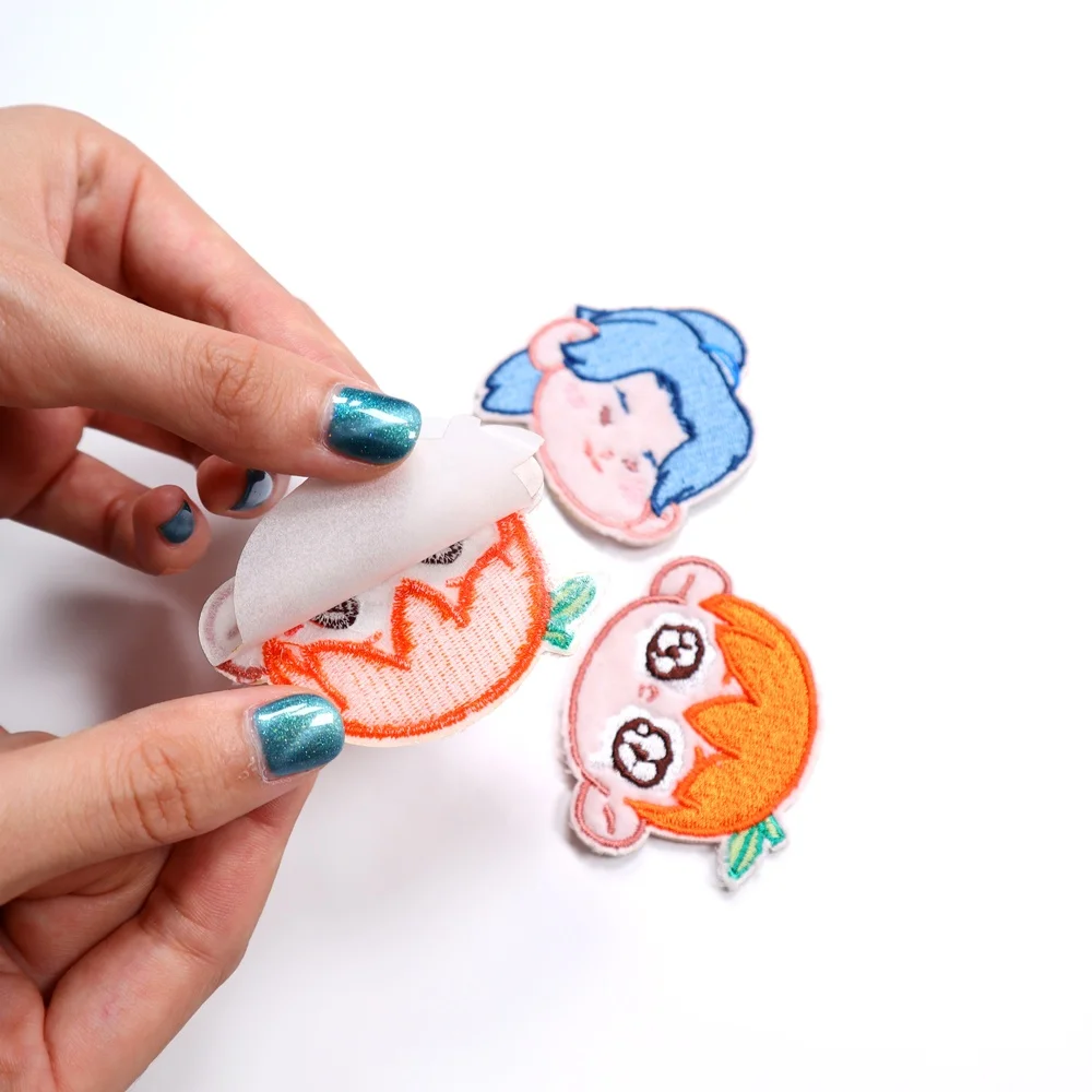 Wholesale Embroidered Anime Character Patch Mini Logo Sew On/Iron On/Self-Adhesive Anime Patches Custom Embroidery