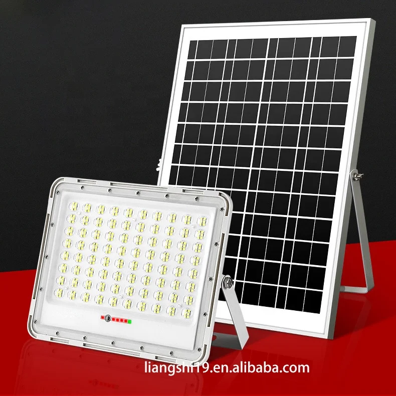 Aluminum IP65 white color remote control outdoor 100w 200w 3000w solar flood Outdoor wall lamp