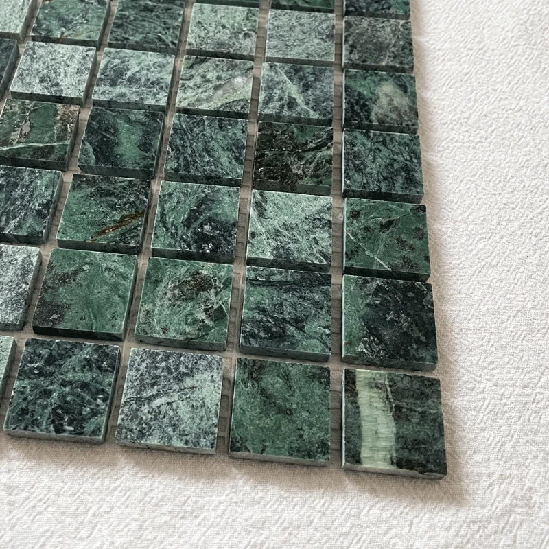 Polished Surface Italian New Sukabumi Green Marble Mosaic Swimming Pool Tile