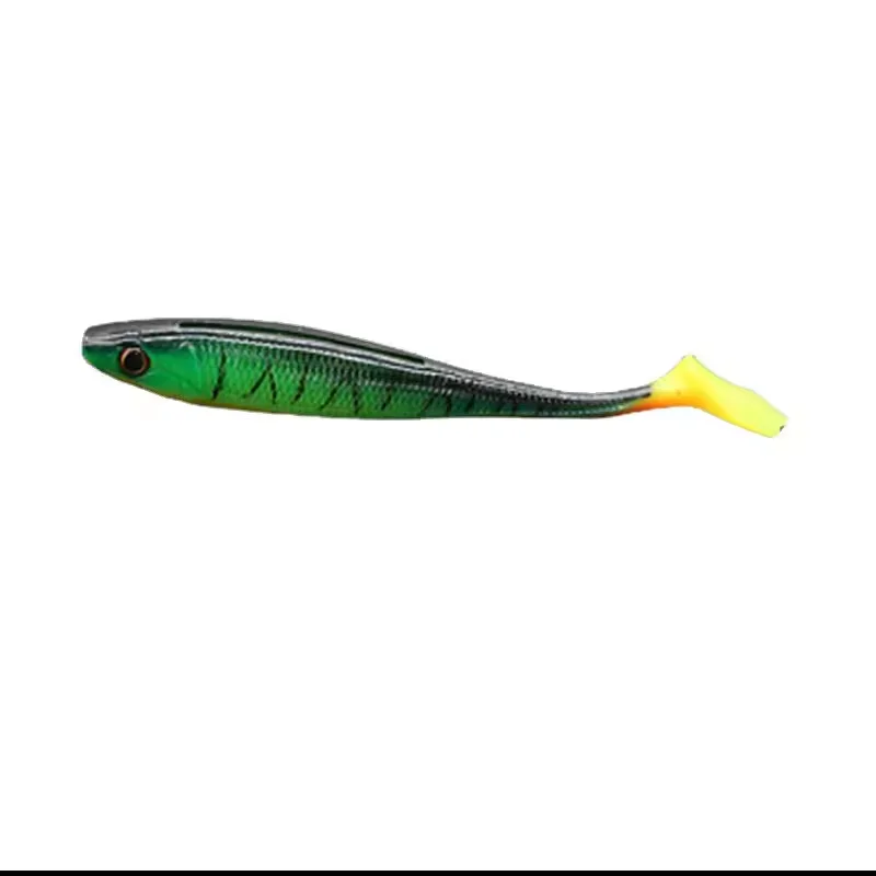 New High Quality 3D Fish Eye Soft Fishing Lure Bait Plastic Duck Tail Fishing Lure Silicone Lure Artificial Bait