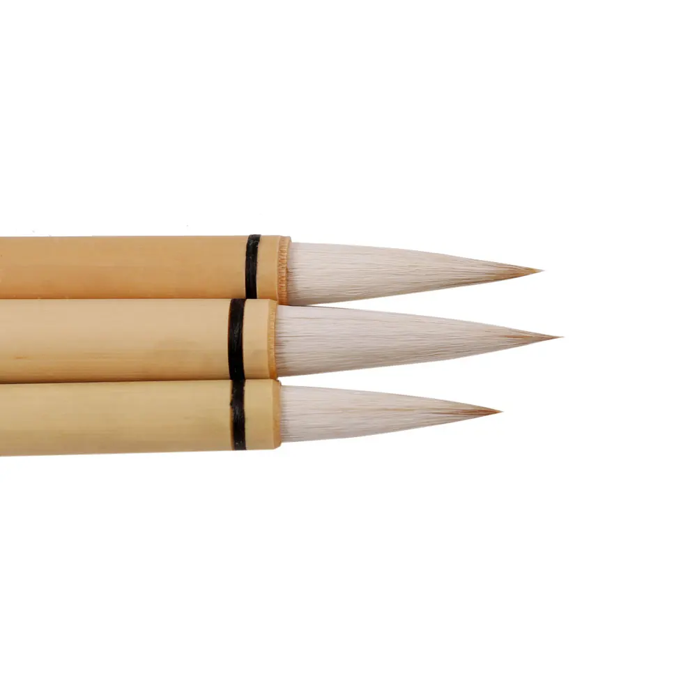 Artecho Chinese Calligraphy Brush, Calligraphy Sumi Brush 3 Size baiyun Maobi for Beginners to Practice Writing