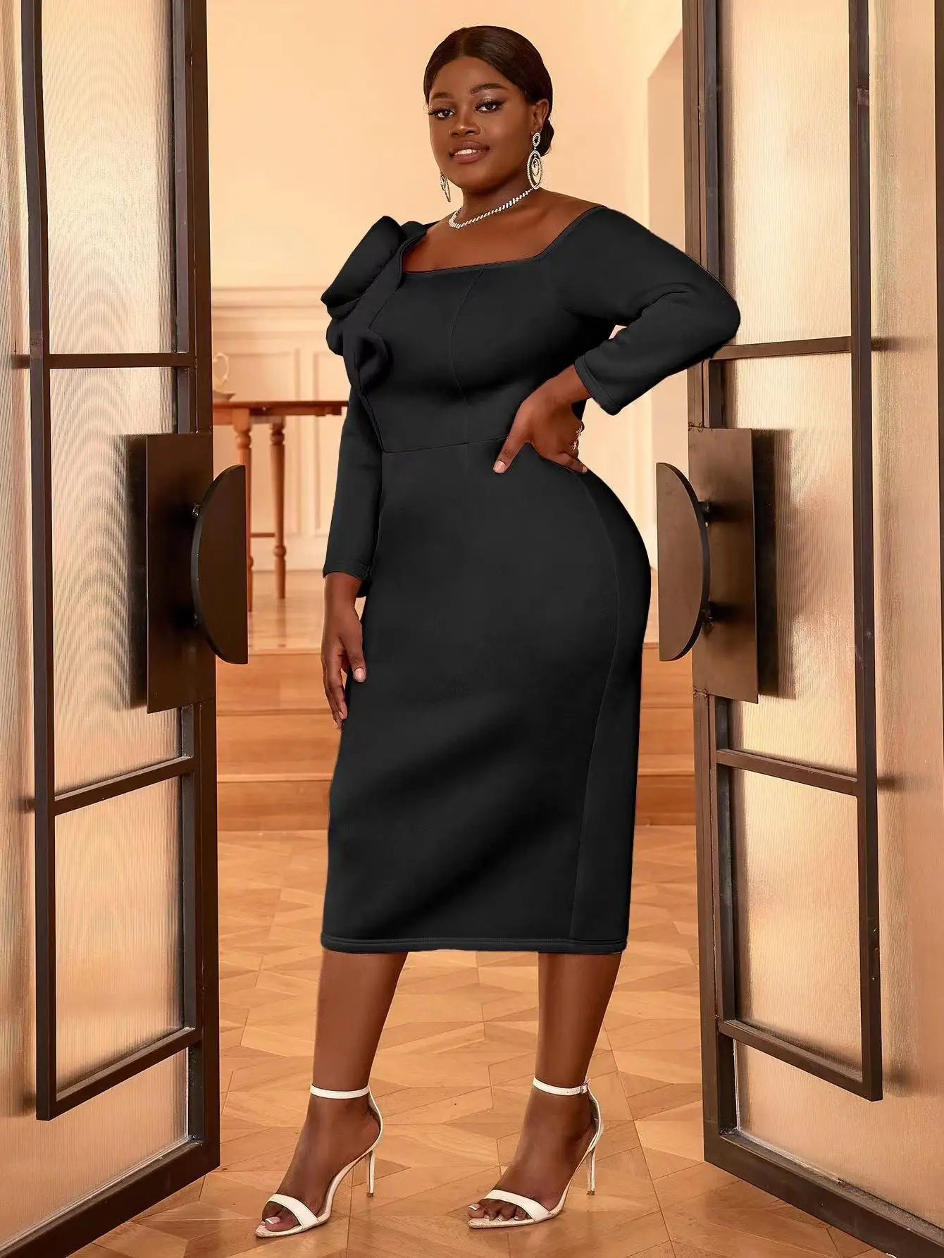 Plus Size Yellow  Elegant Women Evening Wedding Dress America