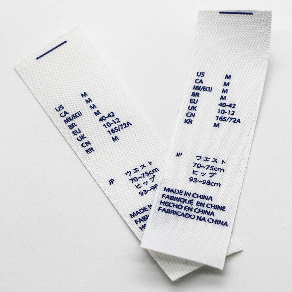 Custom Design, Printed Custom Logo Satin Label/ Good Quality Print label Soft touch Smooth edges