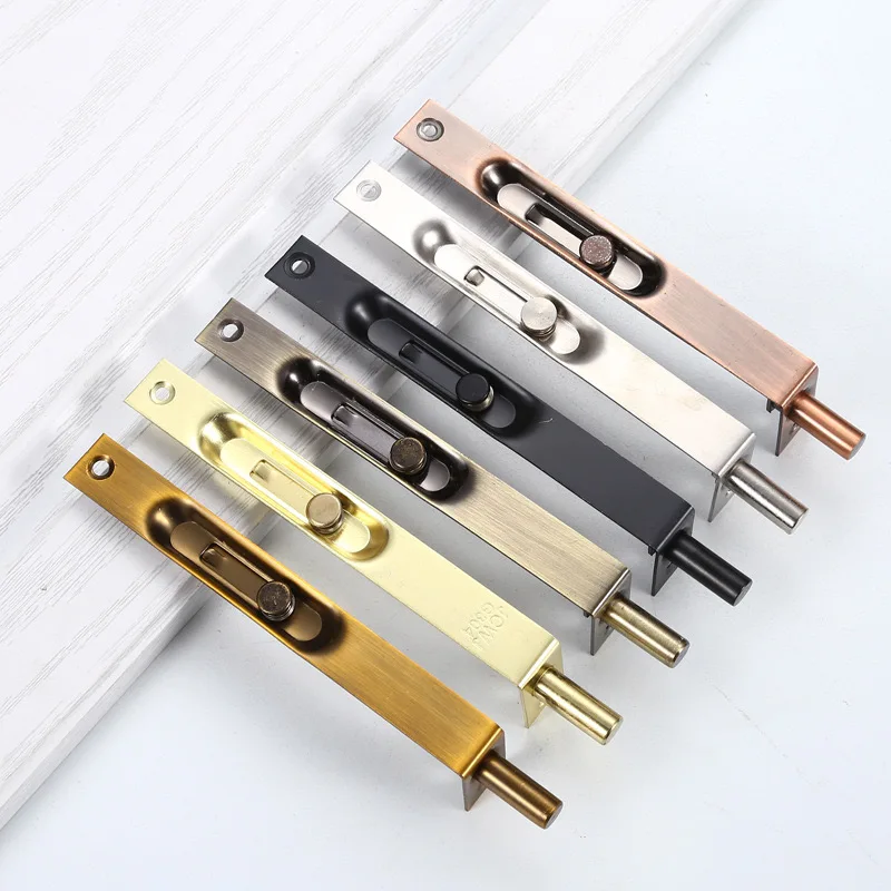 Stainless steel dark latch double door security fire door project up and down lock bolt heaven and earth dust cylinder