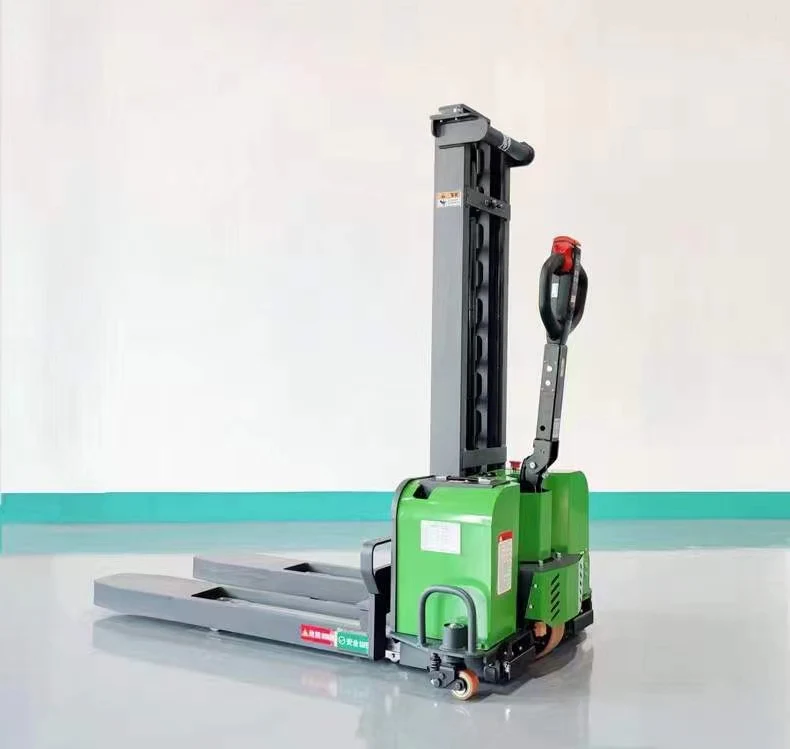 hot sale pallet truck 1.5 ton self lift full electric stacker 1.5m portable self loading stacker