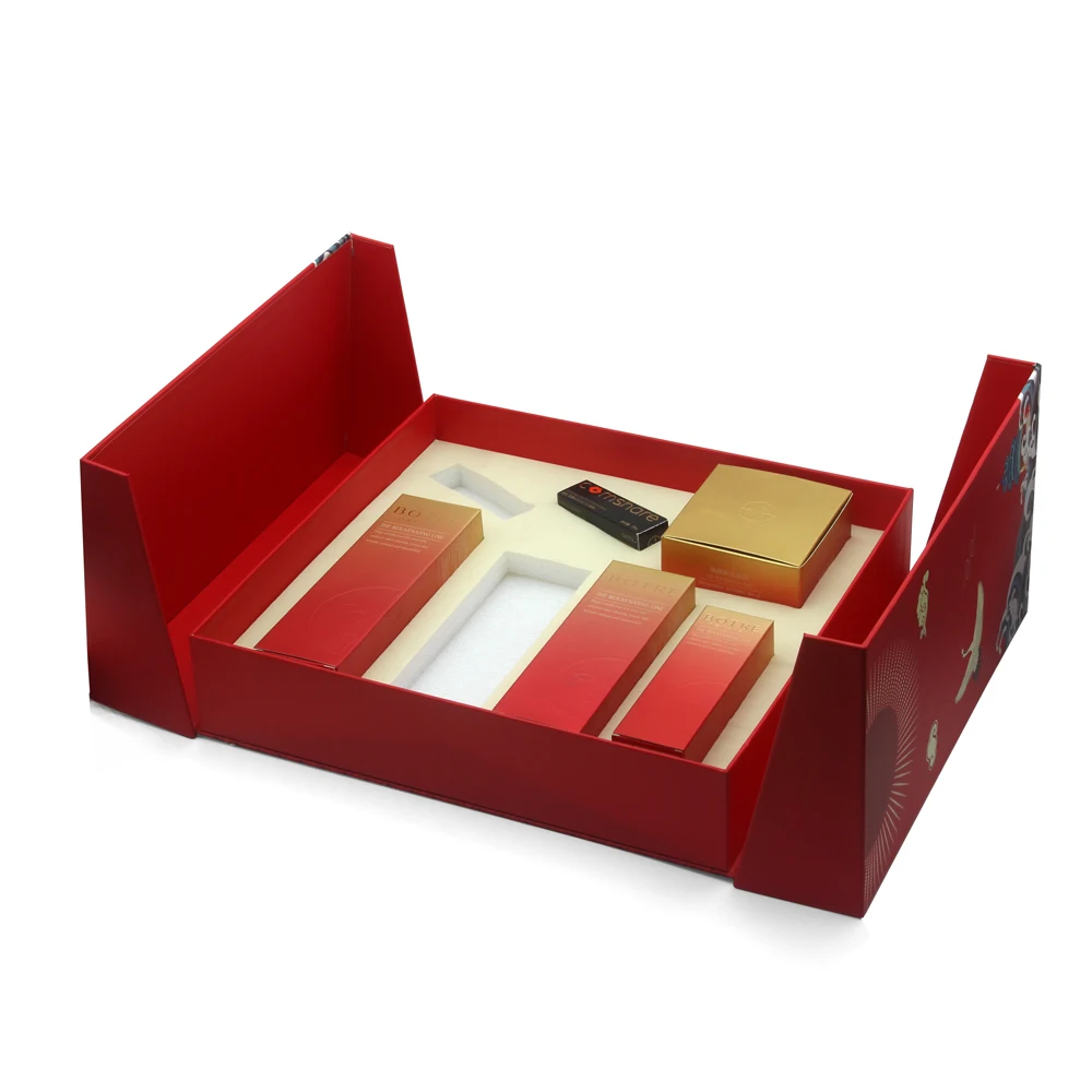 customized luxury paper cardboard skincare beauty cosmetic kit set pr gift box packaging for beauty