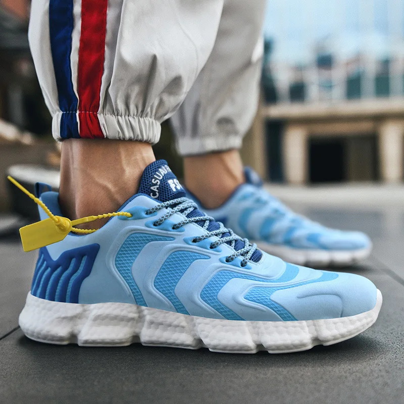 2021  OEM China Cheap Factory Shoes Wholesale Men Breathable  sneaker Sports Casual Stock Shoes Men