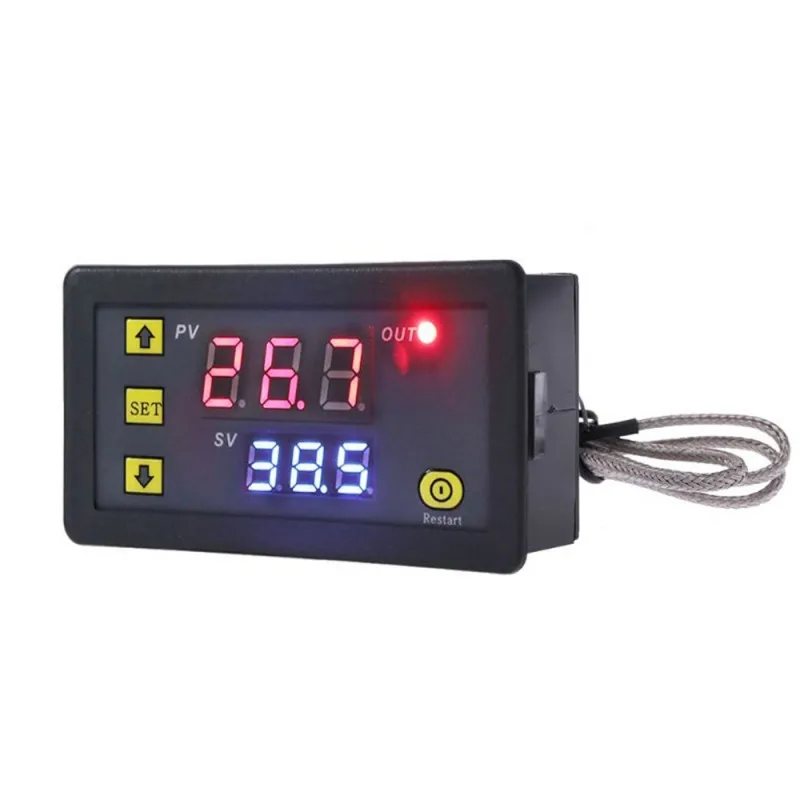 W3230 Mini Digital Temperature Controller 12V 24V 220V Thermostat Regulator Heating Cooling Control Thermoregulator With Sensor