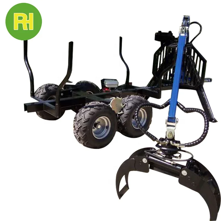 tractor 2.5t forestry forwarder timber trailer firewood crane log grab for forestry equipments