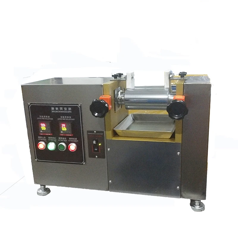 Лабораторная резиновая маленькая пищевая мельница из нержавеющей стали с двумя роликами