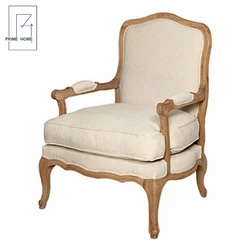 Hot Sale French Provincial Style Wooden Frame Arm Wedding Chair