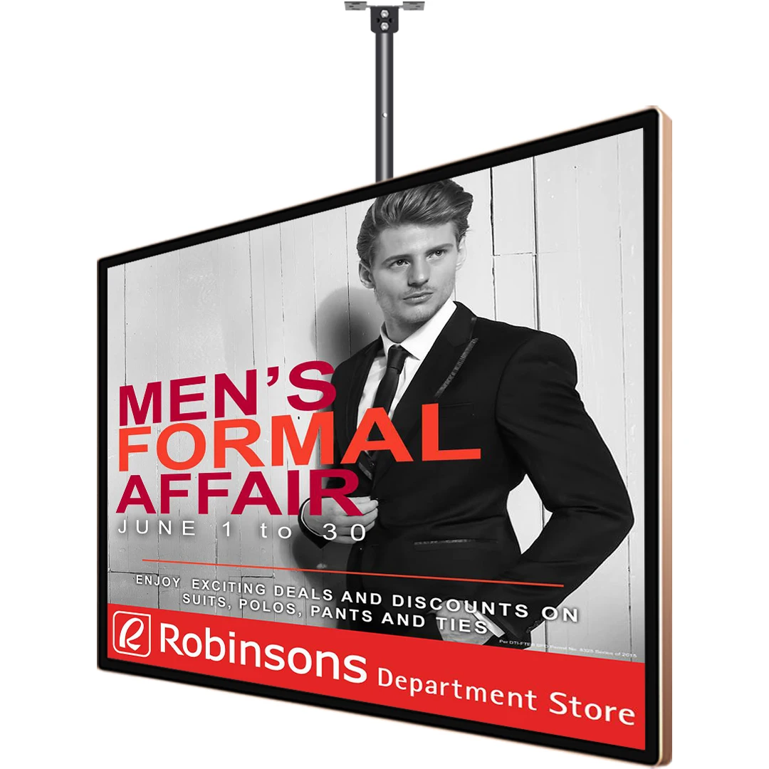 Cheap Price Advertising Player Video Picture Play Screens Manufacturers 43Inch Hanging Digital Signage