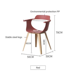 Huihong OEM poltrona 61*44*78cm sillas para comedor patio silla de plastico fauteuil design italien dining table and chair