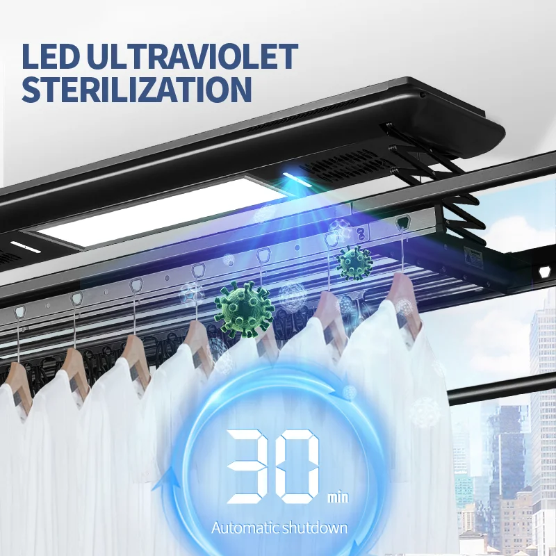 Manufacturer wholesale electric clothes drying rack Smart ceiling mounted clothes dryer clothes hanger