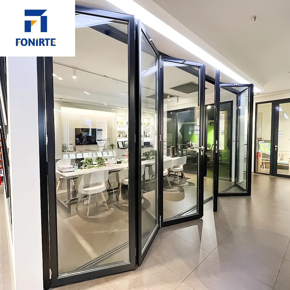 PE Bags Graphic Design Door Aluminum Alloy Service Living Room Plastic Push-pull Folding High Quality Manufacturer Customized