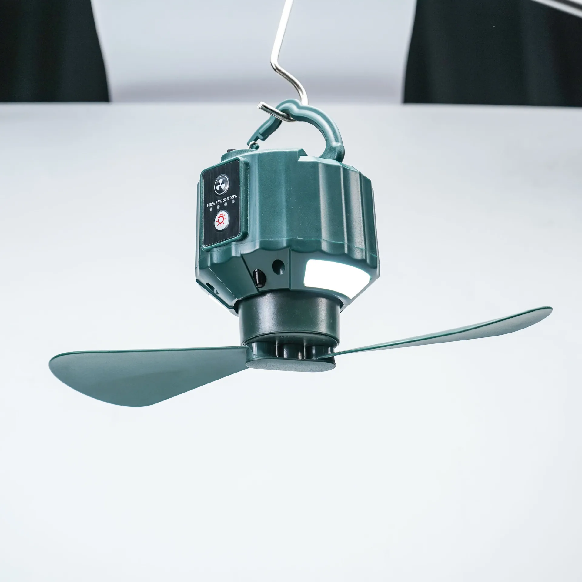 Outdoor Camping Multi-function Fan Small Fan Camping Tent Remote Control Lighting Ceiling Fan Lamp Charging Mini Folding LED Ce