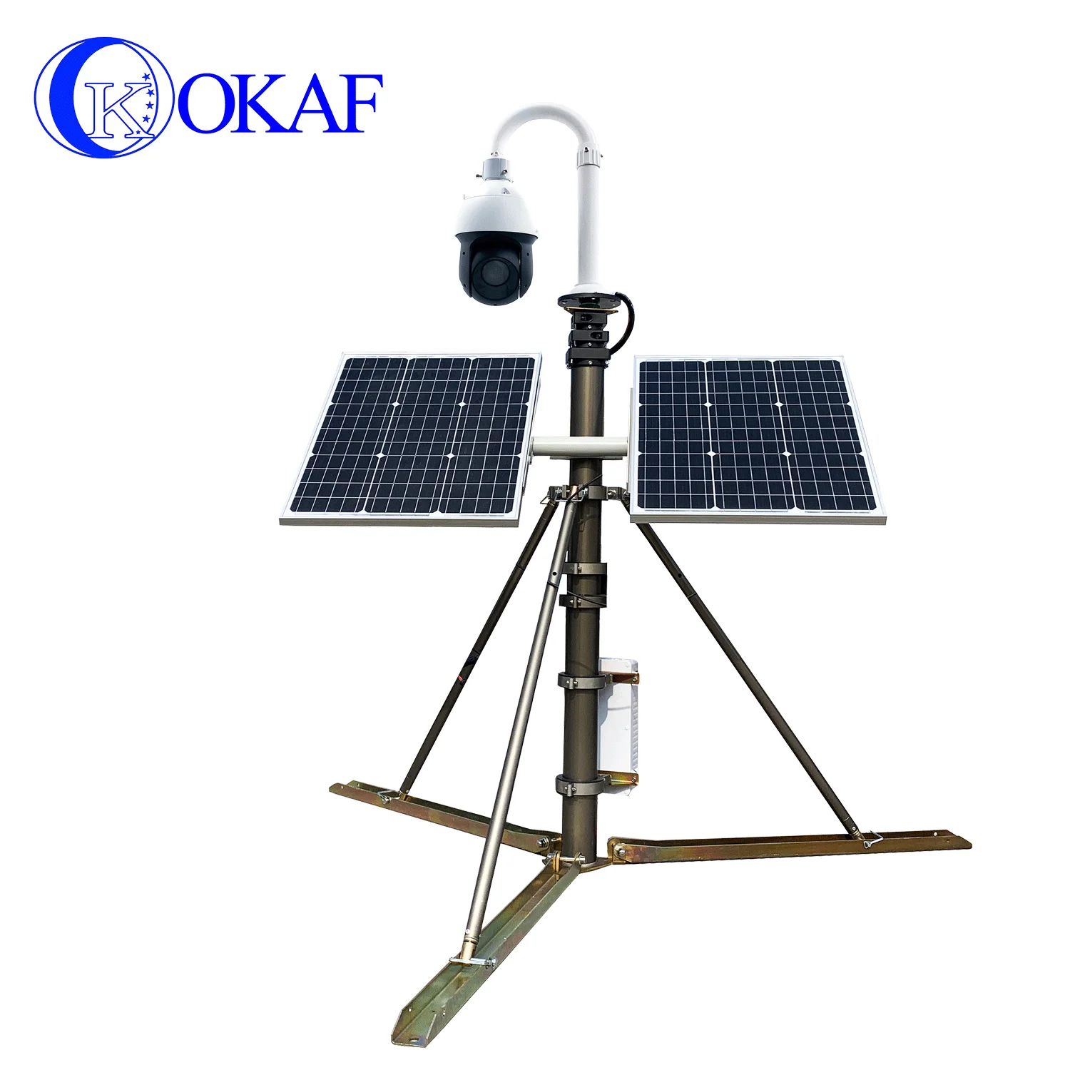 Surveillance CCTV Mast Solar Camera Tower Pole Portable Lightweight Manual Winch Telescopic Mast for Antenna