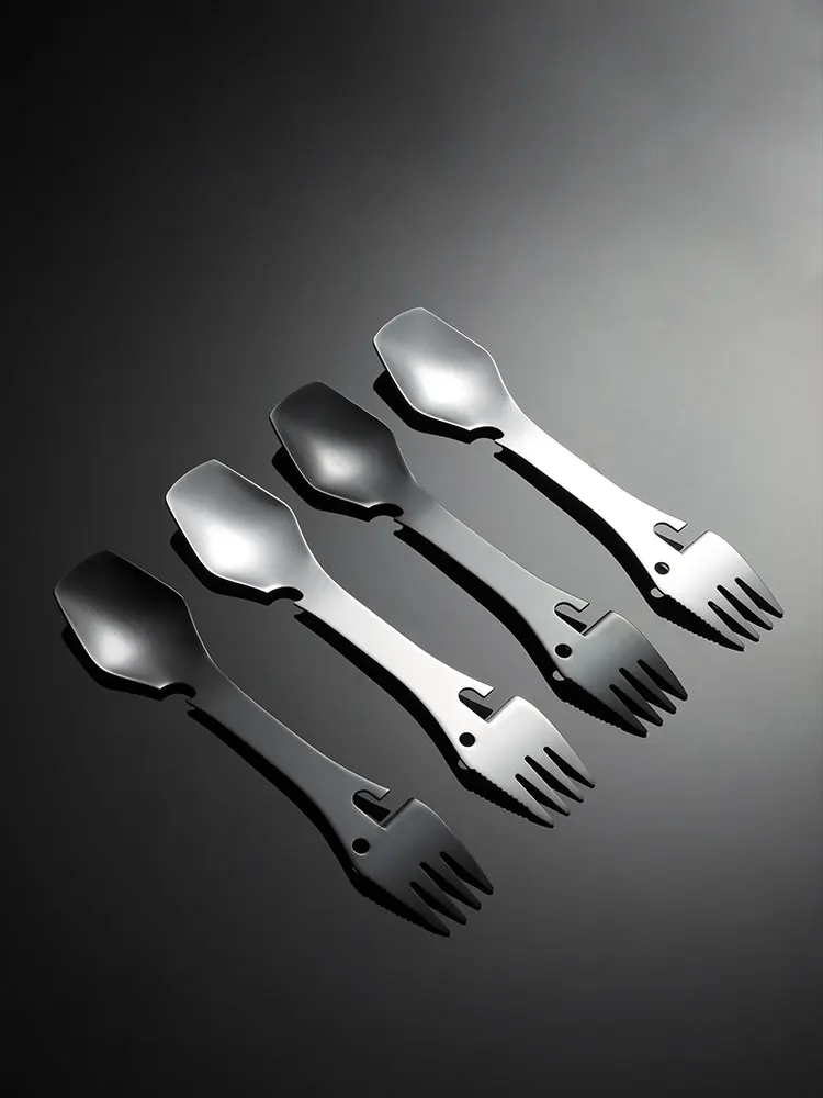 Hot seller unique 3 in 1 breakfast makers stainless steel function spork custom logo spoons fork
