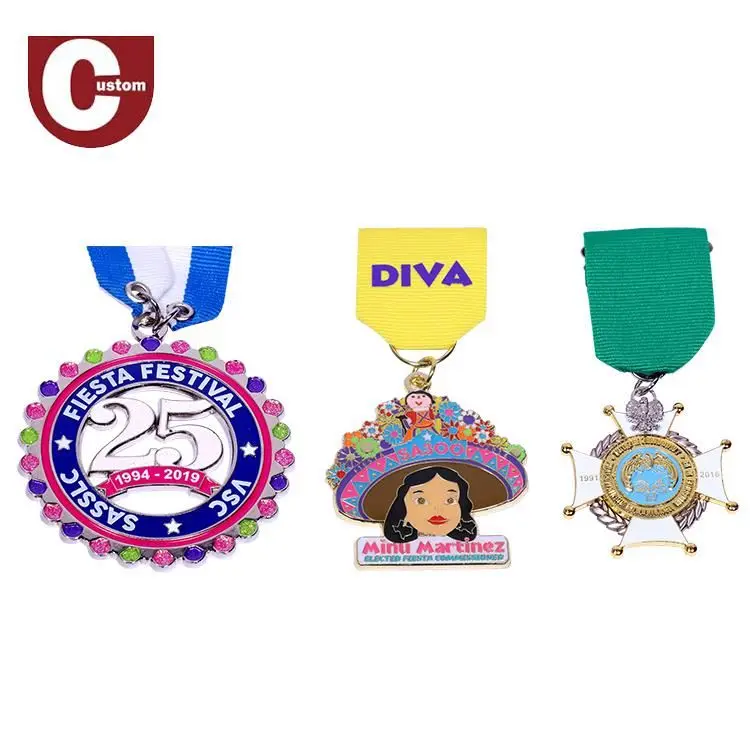 Blank Medallion Die Cast Sports Coins Volunteer Award Custom Metal Badge Moulded Medals