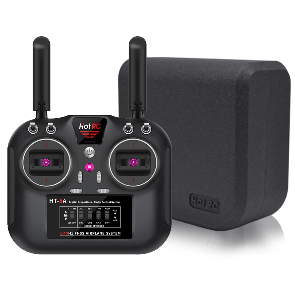 Hotrc HT-8A 2.4G 8CH FHSS GFSK Transmitter Remote Controller SBUS Receiver For Model Airplane Drone Car Boat