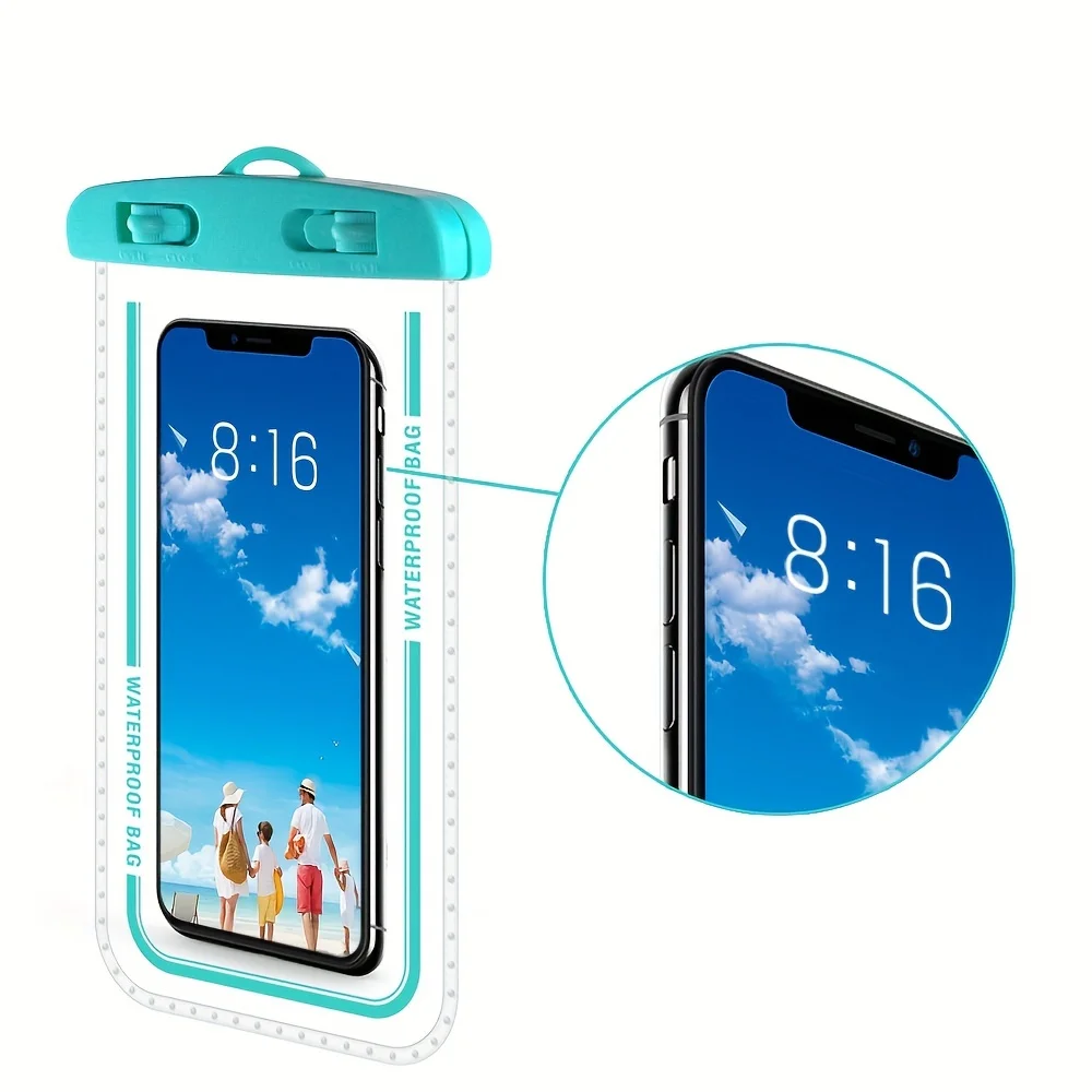 Universal floating clear pvc Beach phone case with strap water proof mobile phone bag pouch for cell phones
