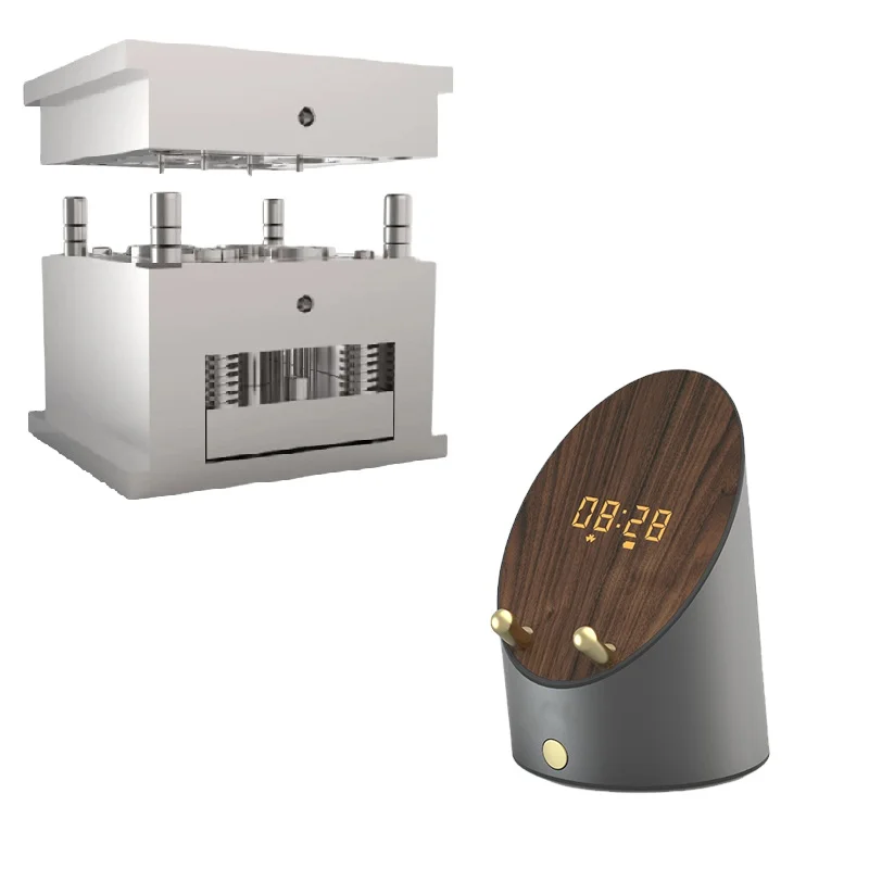 Mini Wireless Alarm Clock Bluetooth Speaker with Smart Sensor for Mobile Phone Holder, Portable Tabletop Speaker plastic mould