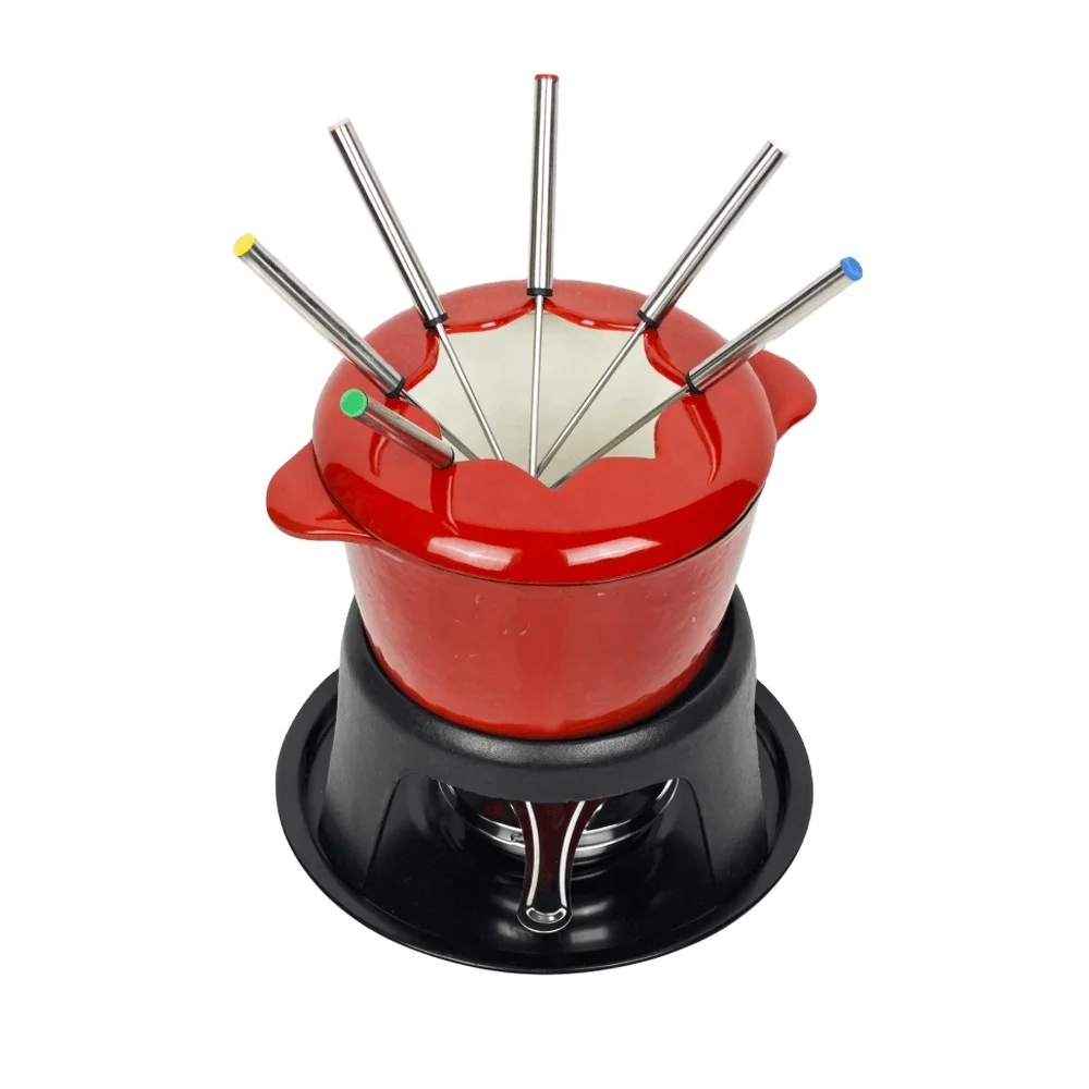Amazon Hot Selling Cast Iron Personalized Fondue Pot Grilled Cheese Maker For Sale