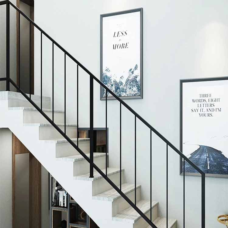 Handrails Adjustable Indoor Railing Kit Fittings Design Modern Wrought Iron Metal Steel Brackets Stairs Balustrades & Handrails