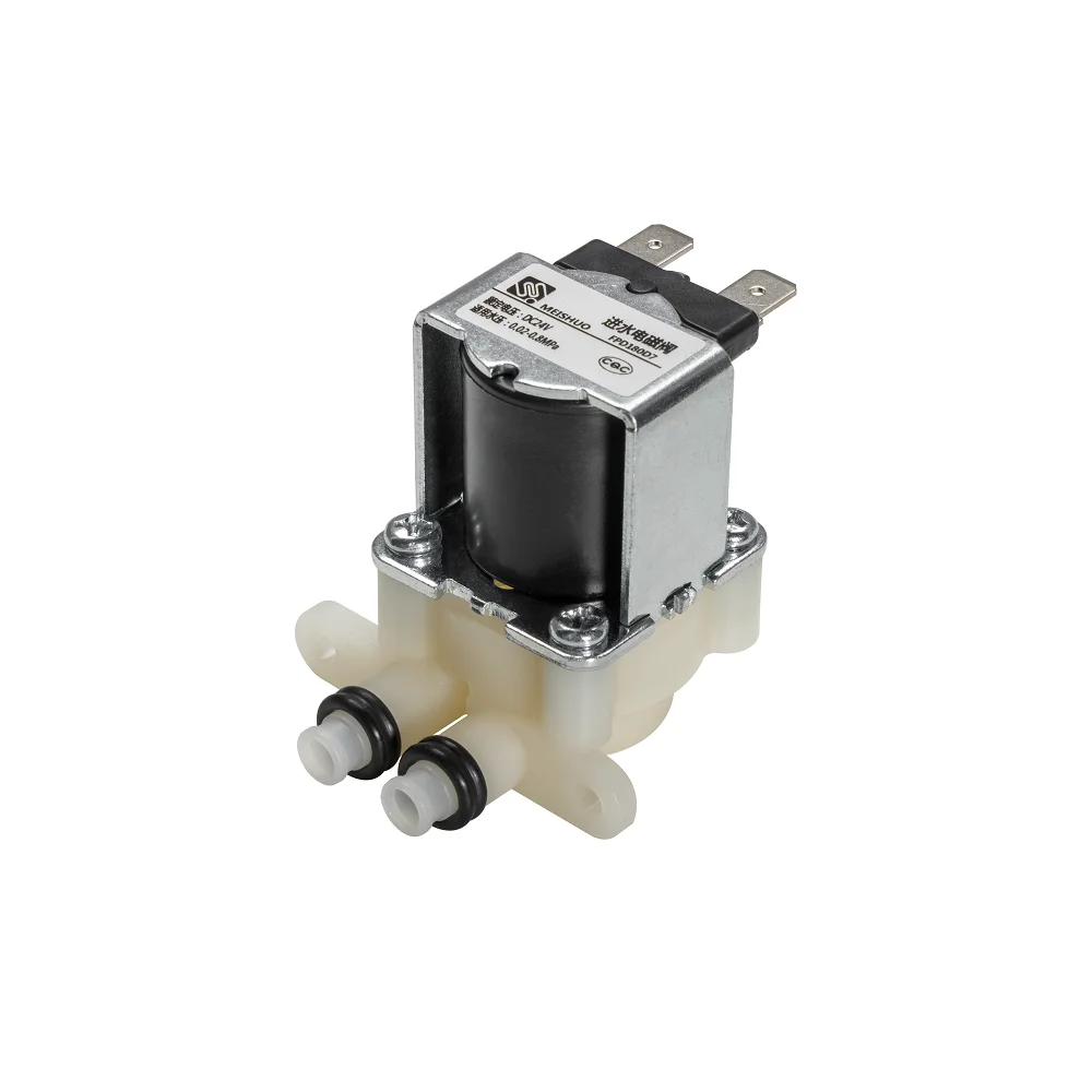 Meishuo FPD180D7 DC12V 24V 7mm plastic solenoid valve One Way Normally Closed water inlet valve For RO Water System