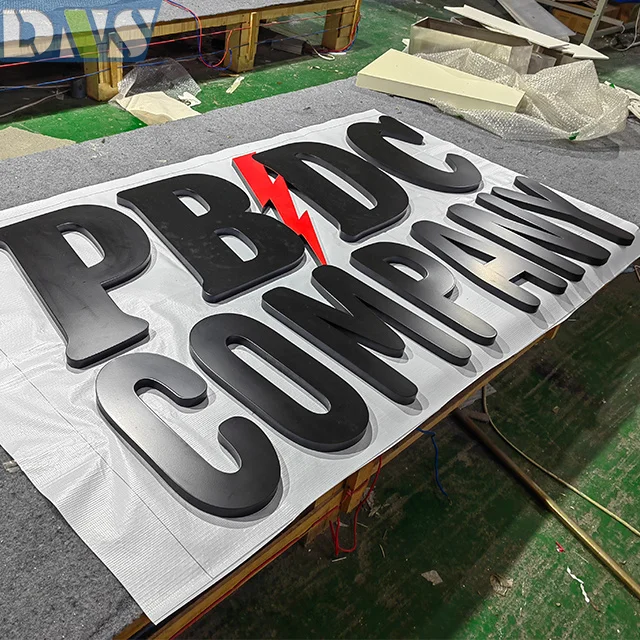 Brand new sign shop outdoor metal letter logo metal letters fiber laser cutting sign with high quality