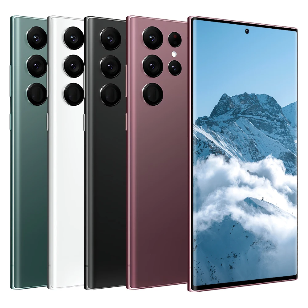Лидер продаж S22 ультра Оригинальный 7 2 дюймов 16 ГБ + 512 24MP 48MP Android 12 0 игровой телефон 5G сотовый смартфон