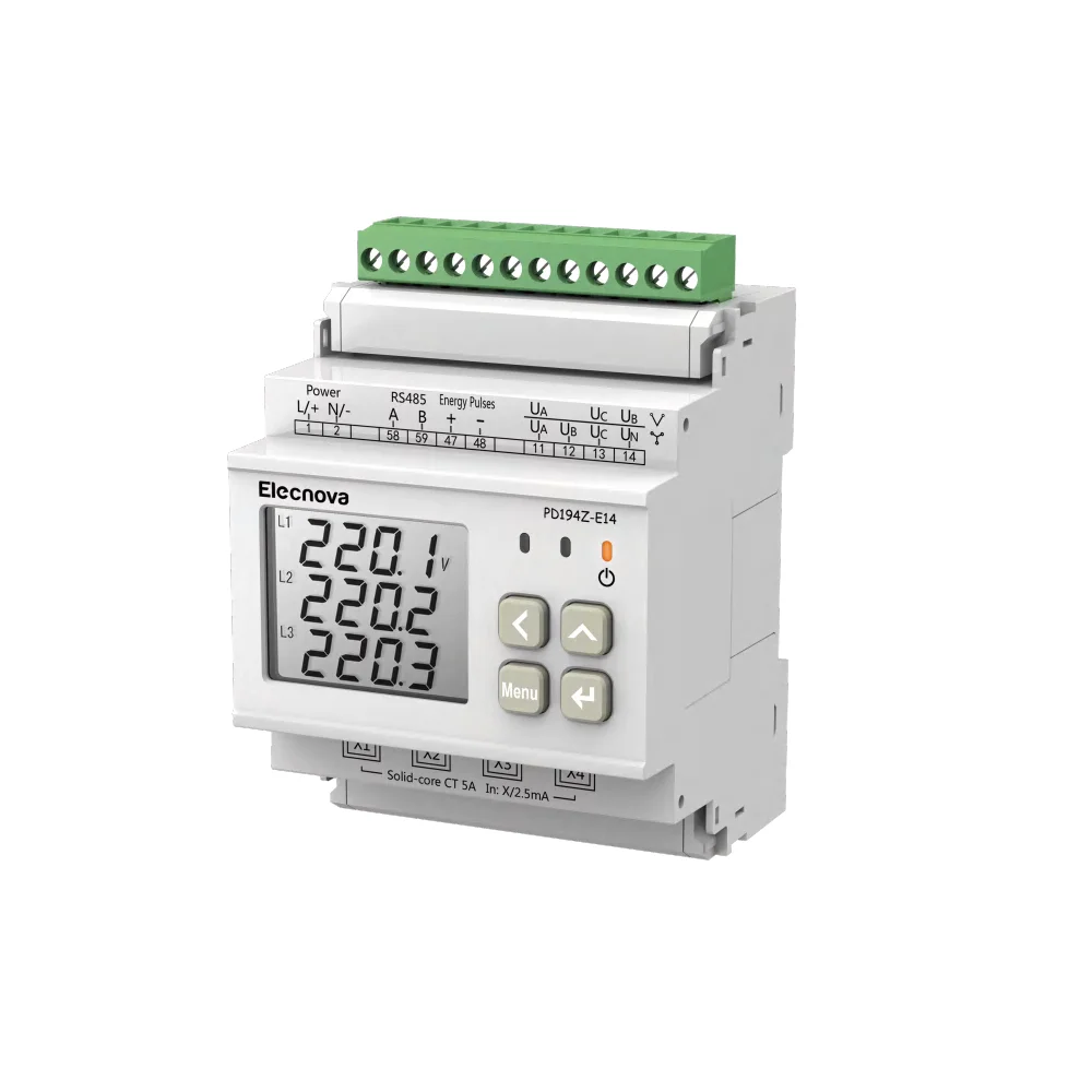 Multi circuit 3 phase Lora comm power analyzer electric energy meter
