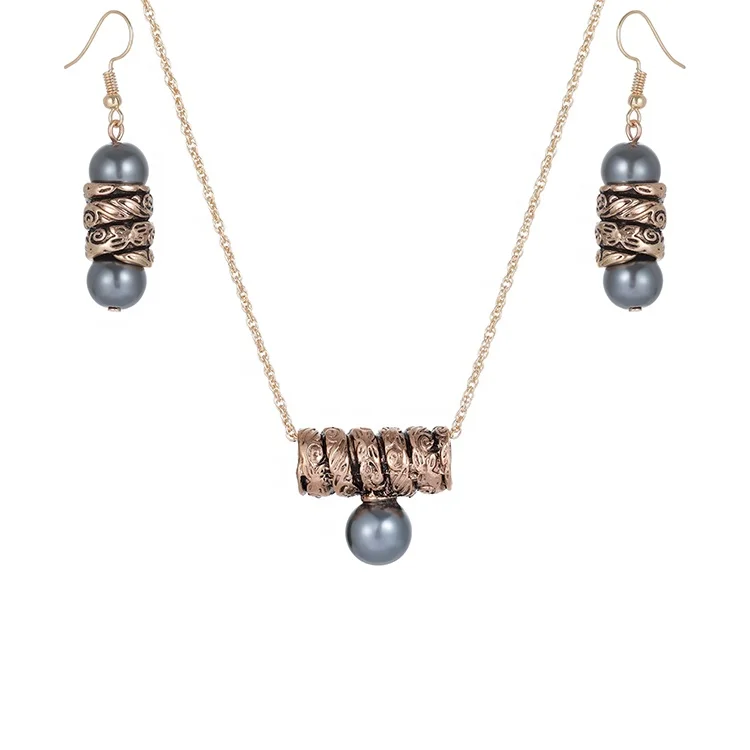 Golden Cylinder Chain Pearl Jewelry Pendants For Necklace Hawaii Earring Necklace